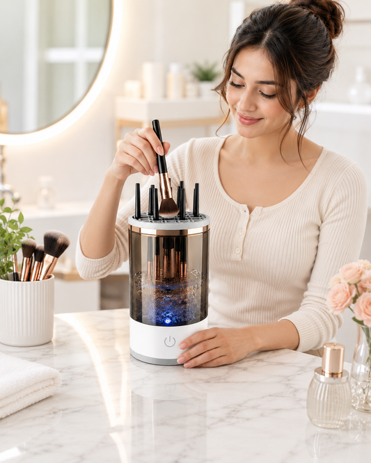 Electric Makeup Brush Cleaner – Automatic 2-in-1 Cleaning & Drying Machine