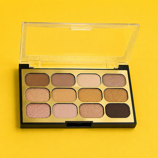 12-Color Glam Eyeshadow Palette – Matte & Shimmer Shades for Every Look