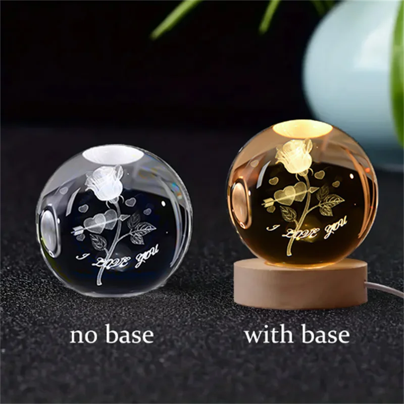 3D Crystal Planet Gift – LED Solar System Night Light