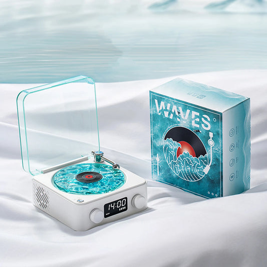 Retro Vinyl-Inspired Bluetooth Speaker with White Noise – Portable Sleep Aid & Turntable Design