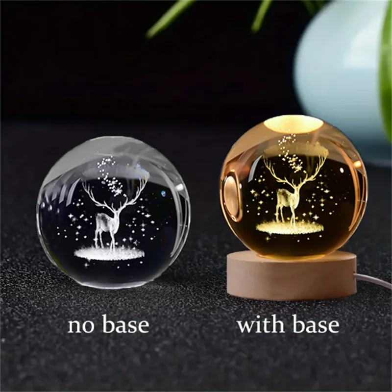 3D Crystal Planet Gift – LED Solar System Night Light