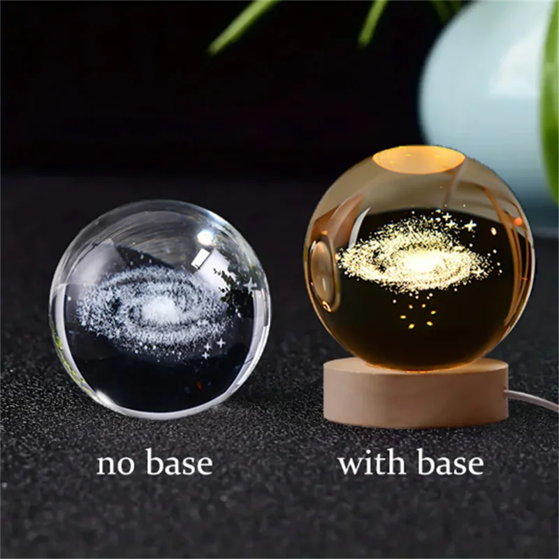 3D Crystal Planet Gift – LED Solar System Night Light