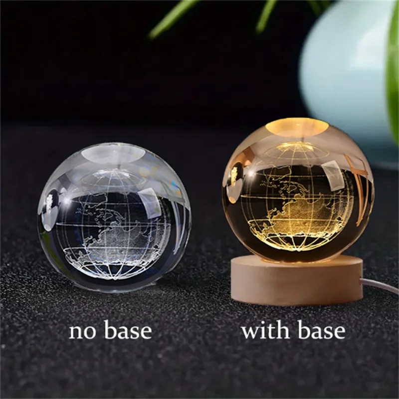 3D Crystal Planet Gift – LED Solar System Night Light