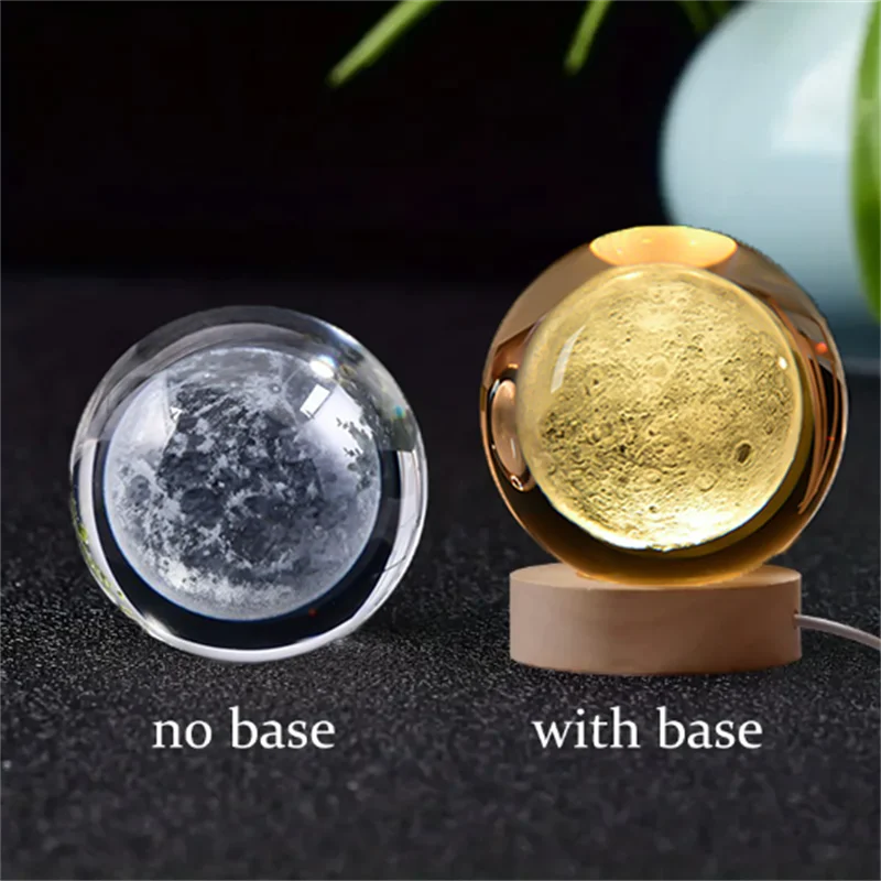 3D Crystal Planet Gift – LED Solar System Night Light