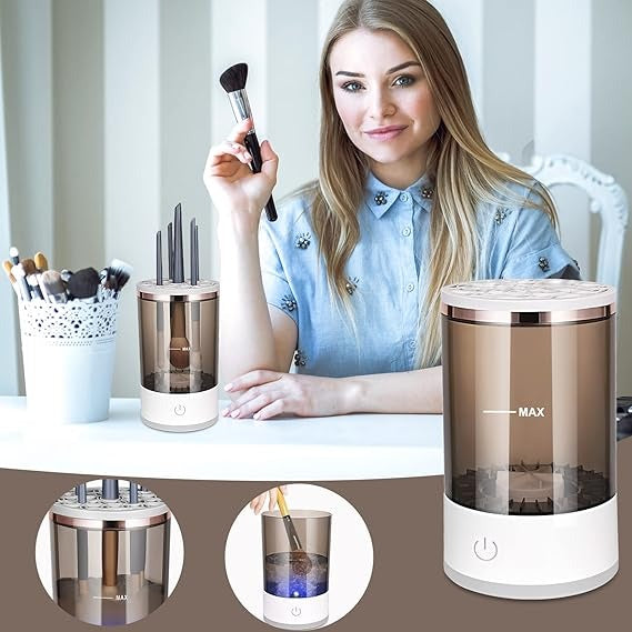 Electric Makeup Brush Cleaner – Automatic 2-in-1 Cleaning & Drying Machine