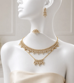 Gold-Toned Leaf Design Jewelry Set