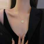 White Shell Heart Necklace – Elegant Gold Chain