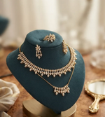 Gold-Toned Leaf Design Jewelry Set