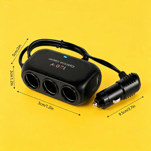 3-Port Fast USB Car Charger: Power Up Anywhere