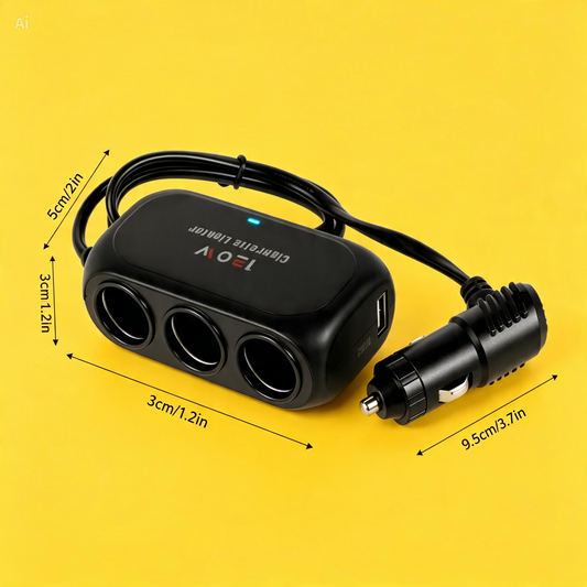 3-Port Fast USB Car Charger: Power Up Anywhere