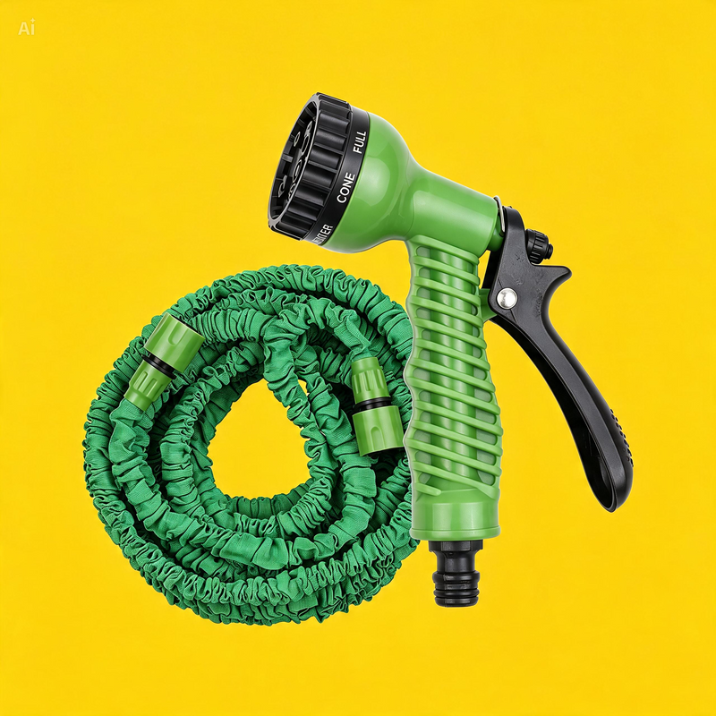 Expandable Garden Hose with Adjustable Spray Nozzle